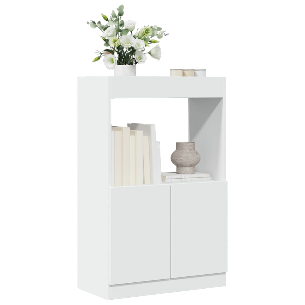 Highboard White 63x33x100 cm Wood Material