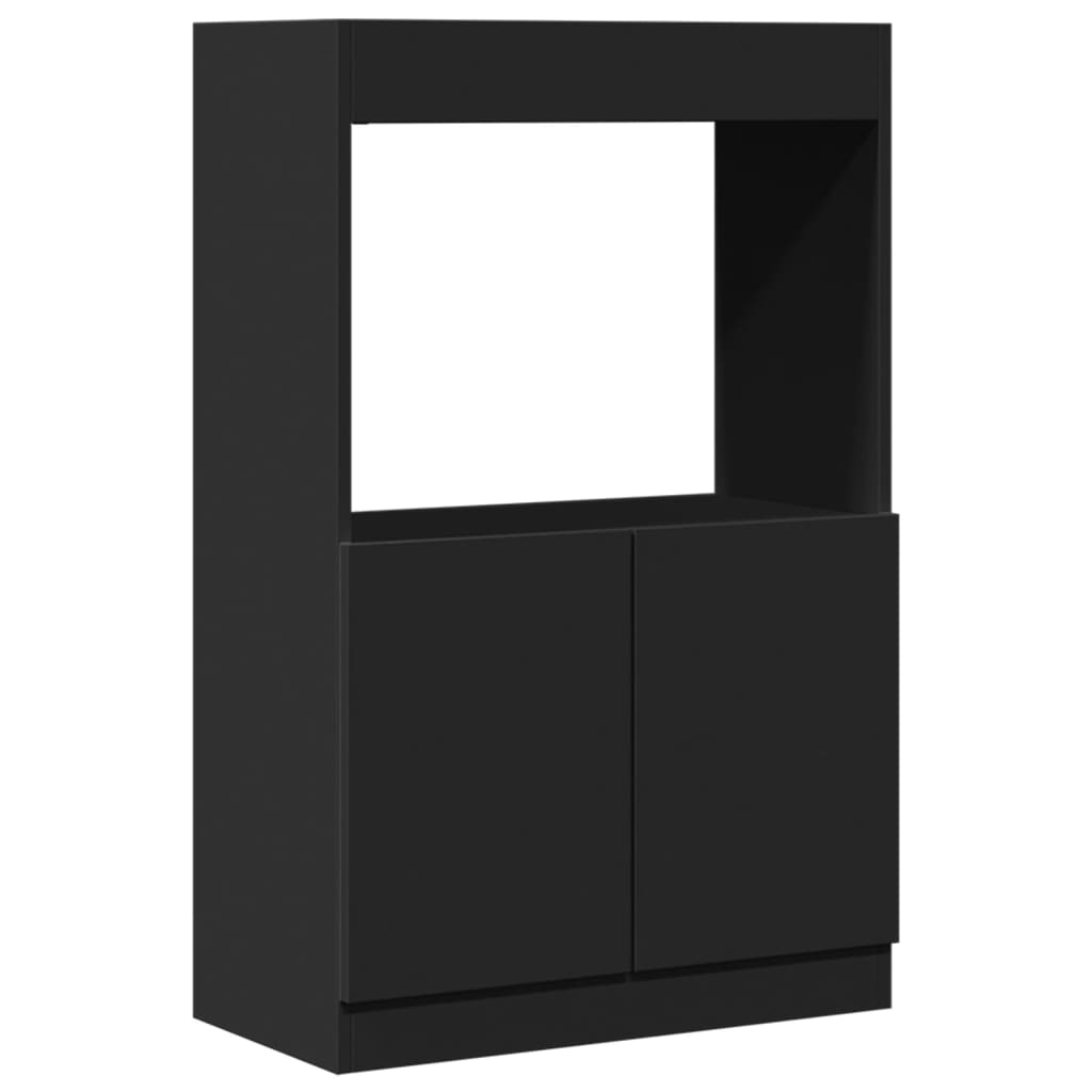 Highboard Black 63x33x100 cm Wood Material