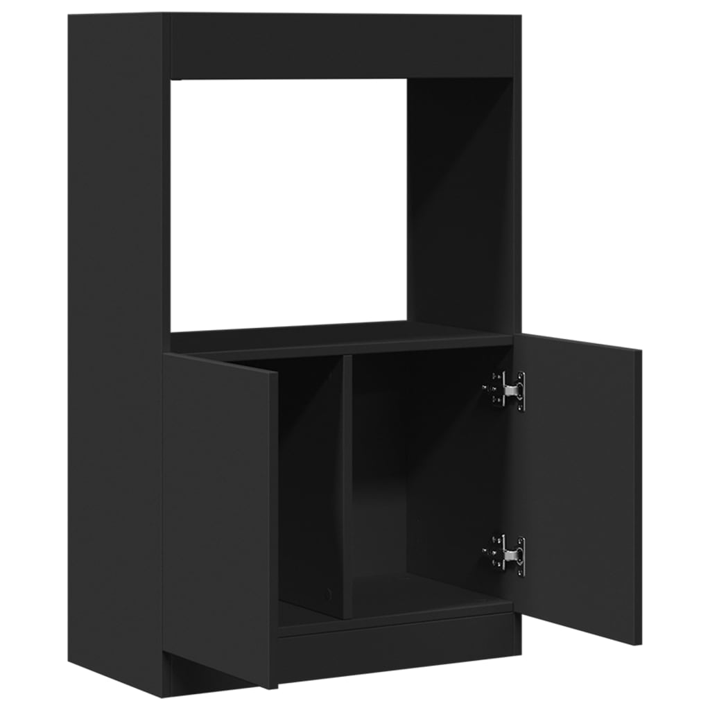 Highboard Black 63x33x100 cm Wood Material