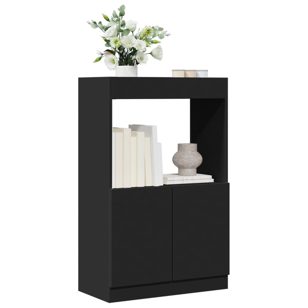 Highboard Black 63x33x100 cm Wood Material