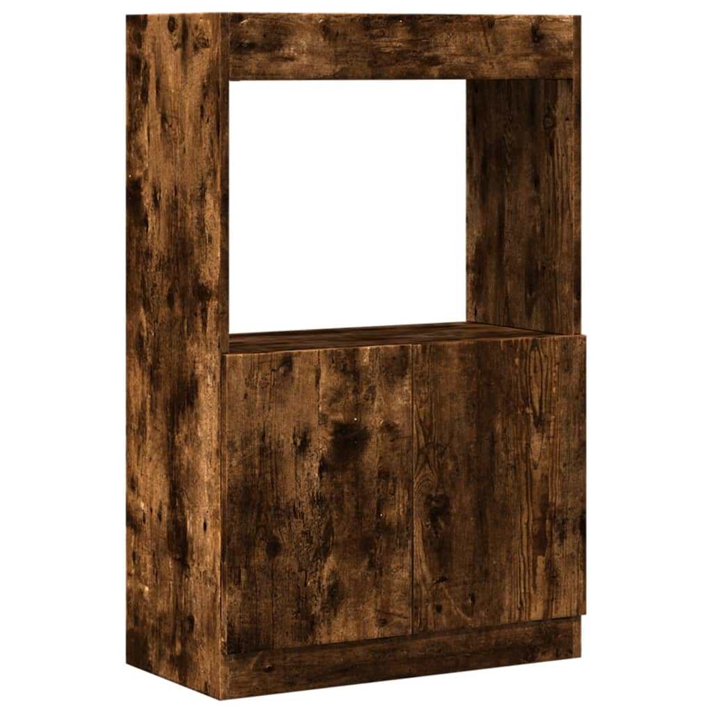 Highboard Räuchereiche 63x33x100 cm Holzwerkstoff