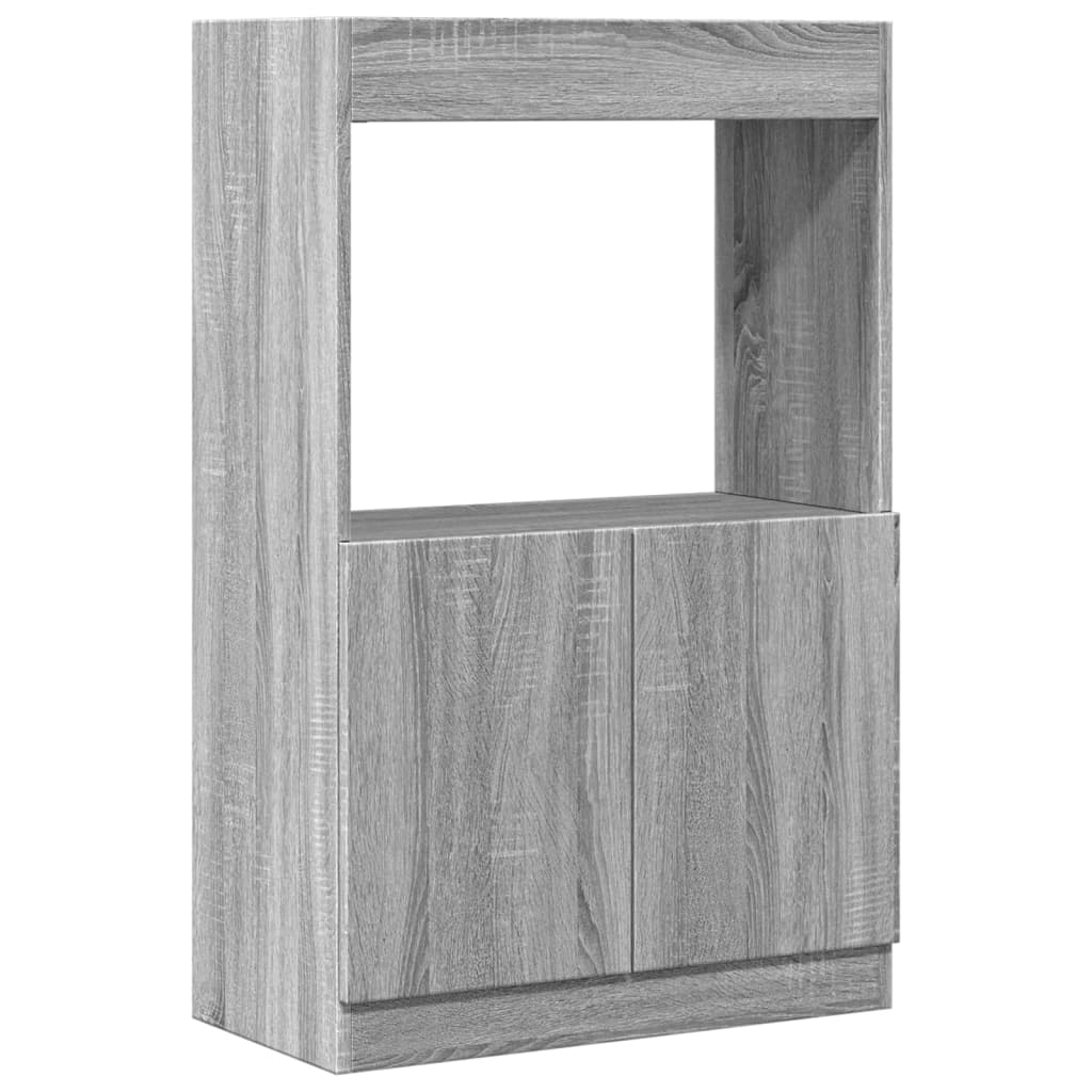 Highboard Grey Sonoma Oak 63x33x100 cm Wood Material