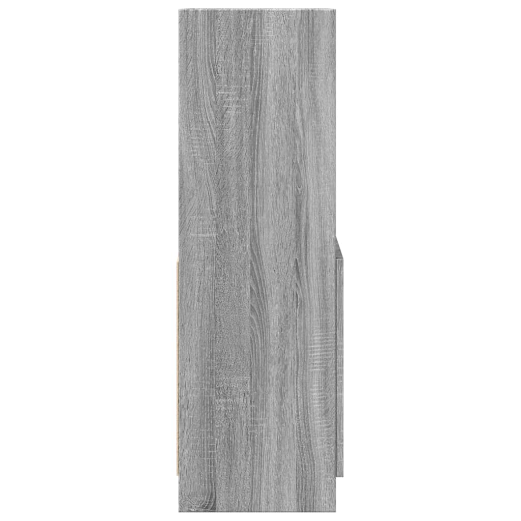 Highboard Grey Sonoma Oak 63x33x100 cm Wood Material