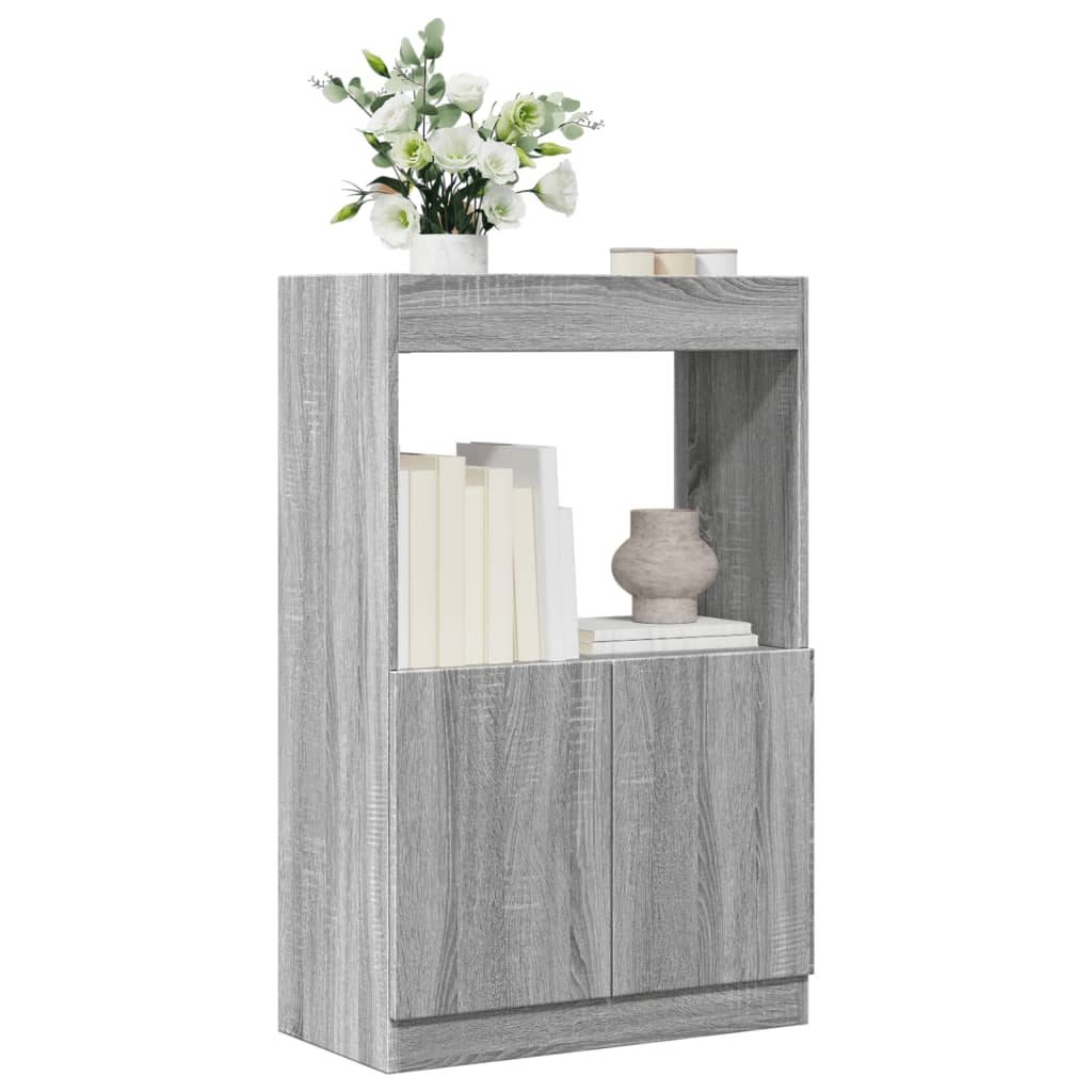 Highboard Grey Sonoma Oak 63x33x100 cm Wood Material