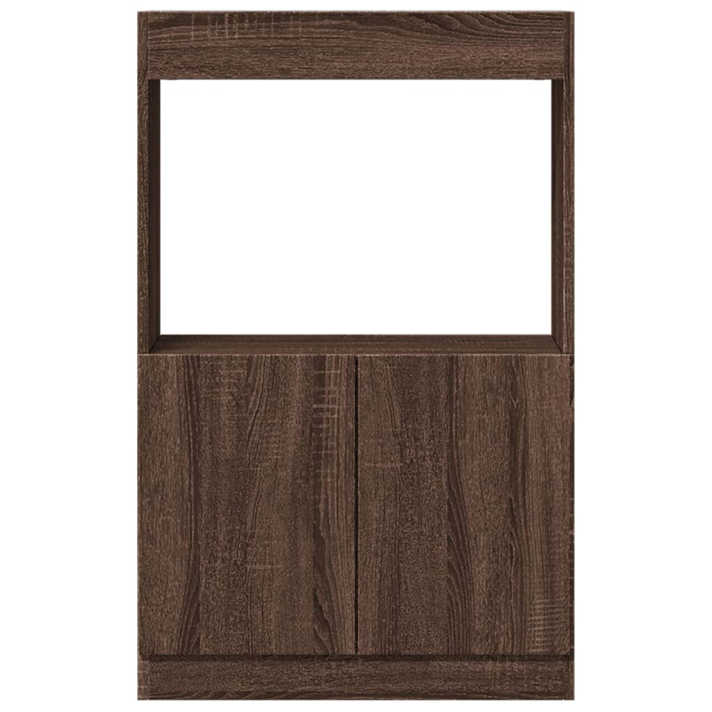 Highboard Brown Oak Look 63x33x100 cm Wood Material