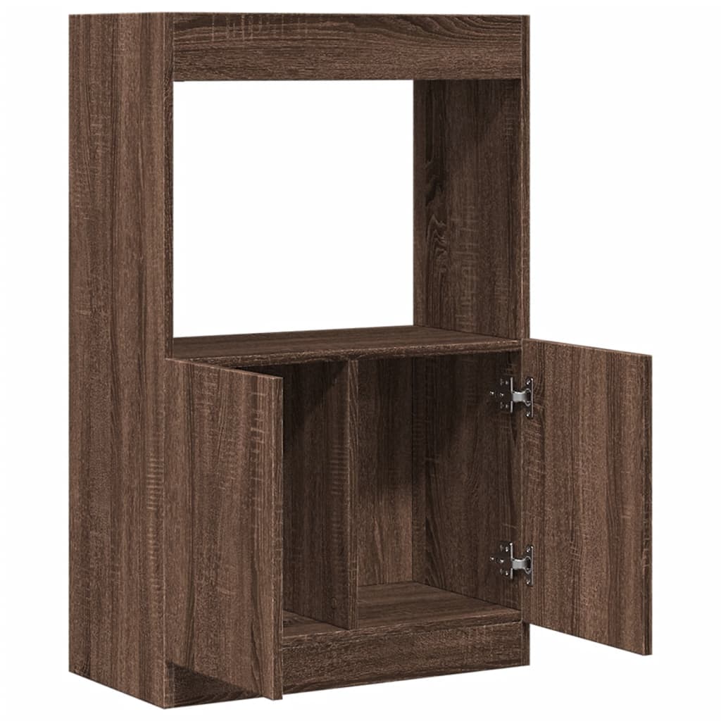 Highboard Brown Oak Look 63x33x100 cm Wood Material