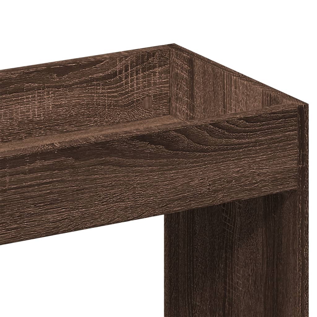 Highboard Brown Oak Look 63x33x100 cm Wood Material