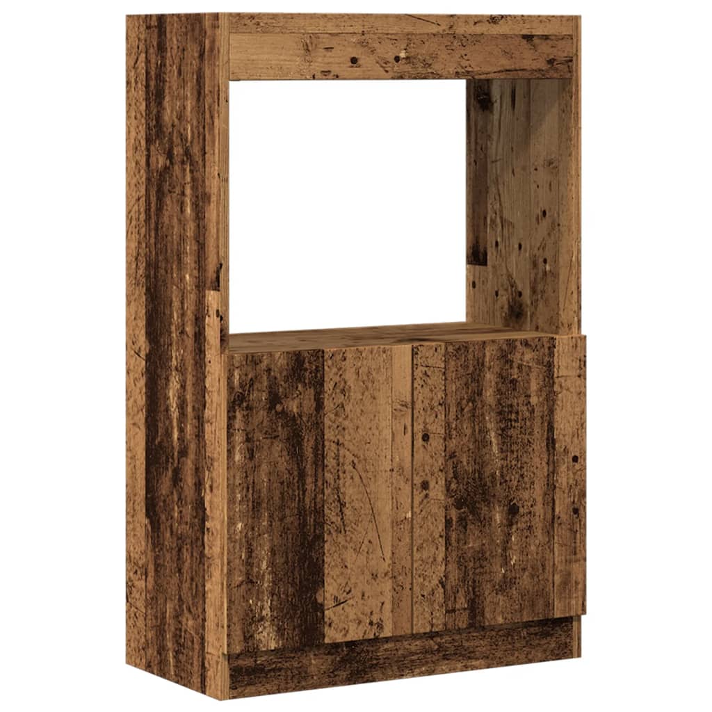 Highboard old wood look 63x33x100 cm wood material