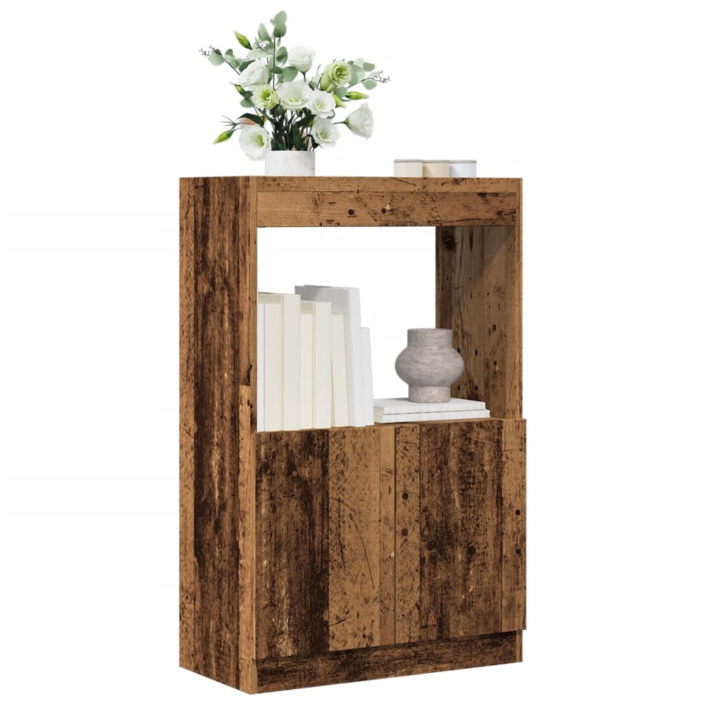 Highboard old wood look 63x33x100 cm wood material