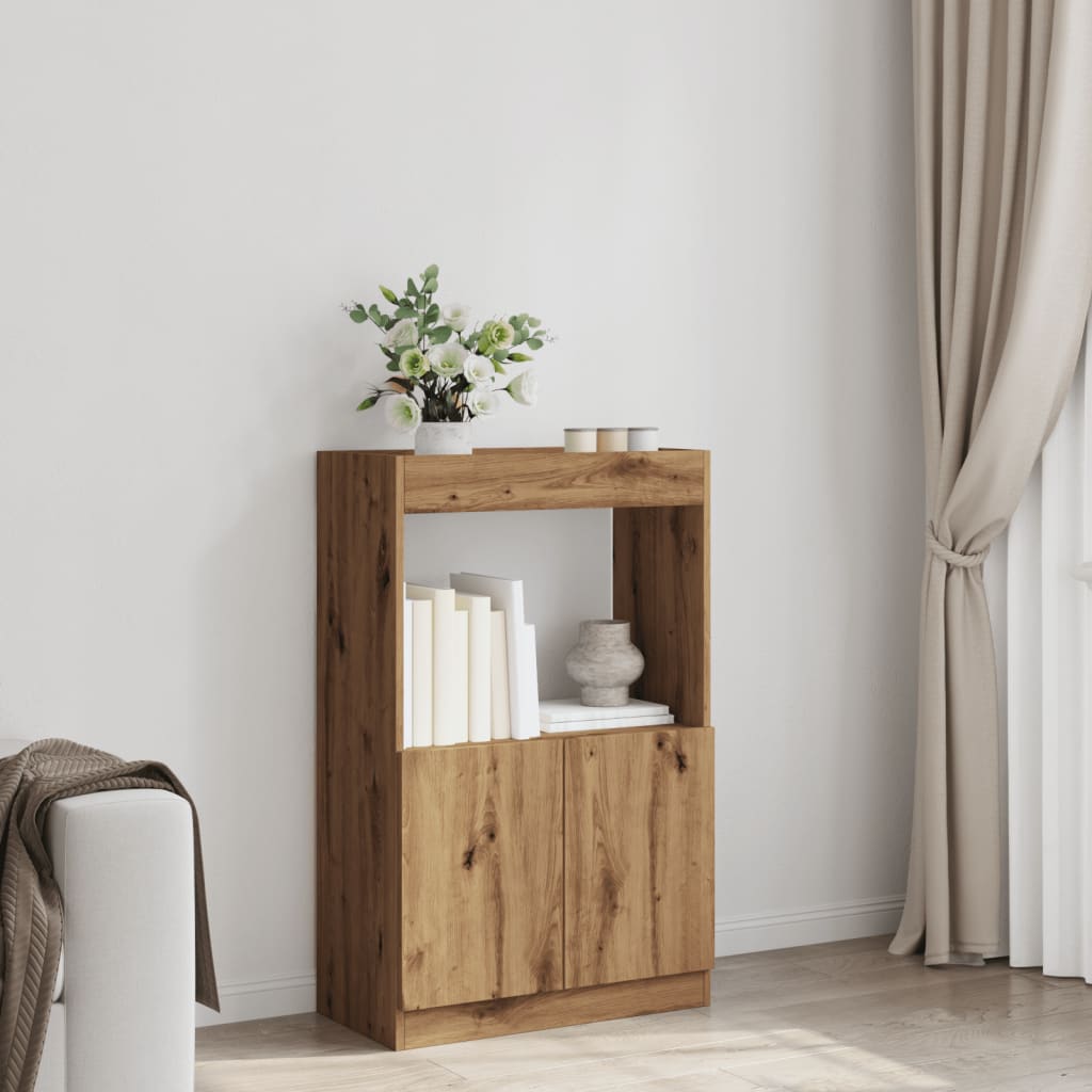 Highboard Artisan-Eiche 63x33x100 cm Holzwerkstoff