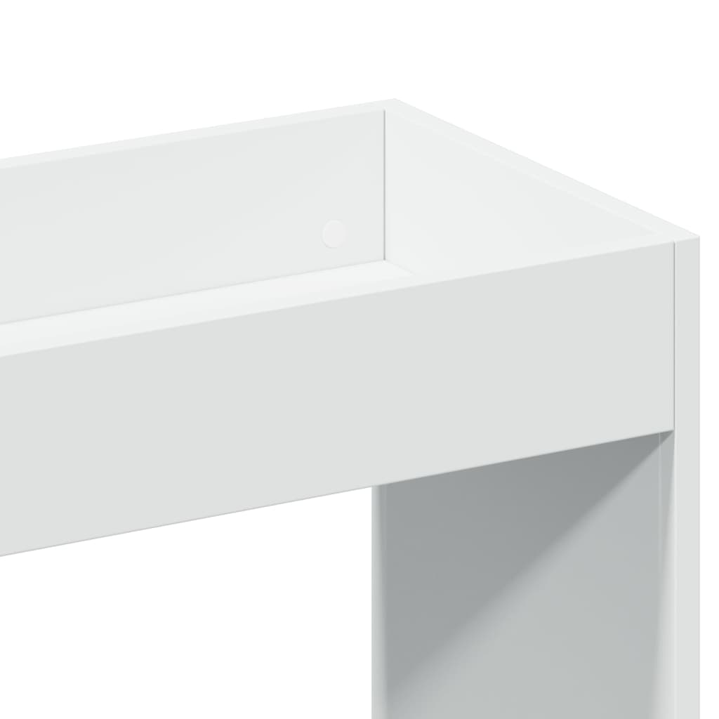 Highboard White 63x33x140 cm Wood Material