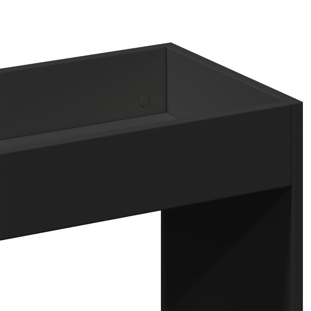 Highboard Black 63x33x140 cm Wood Material