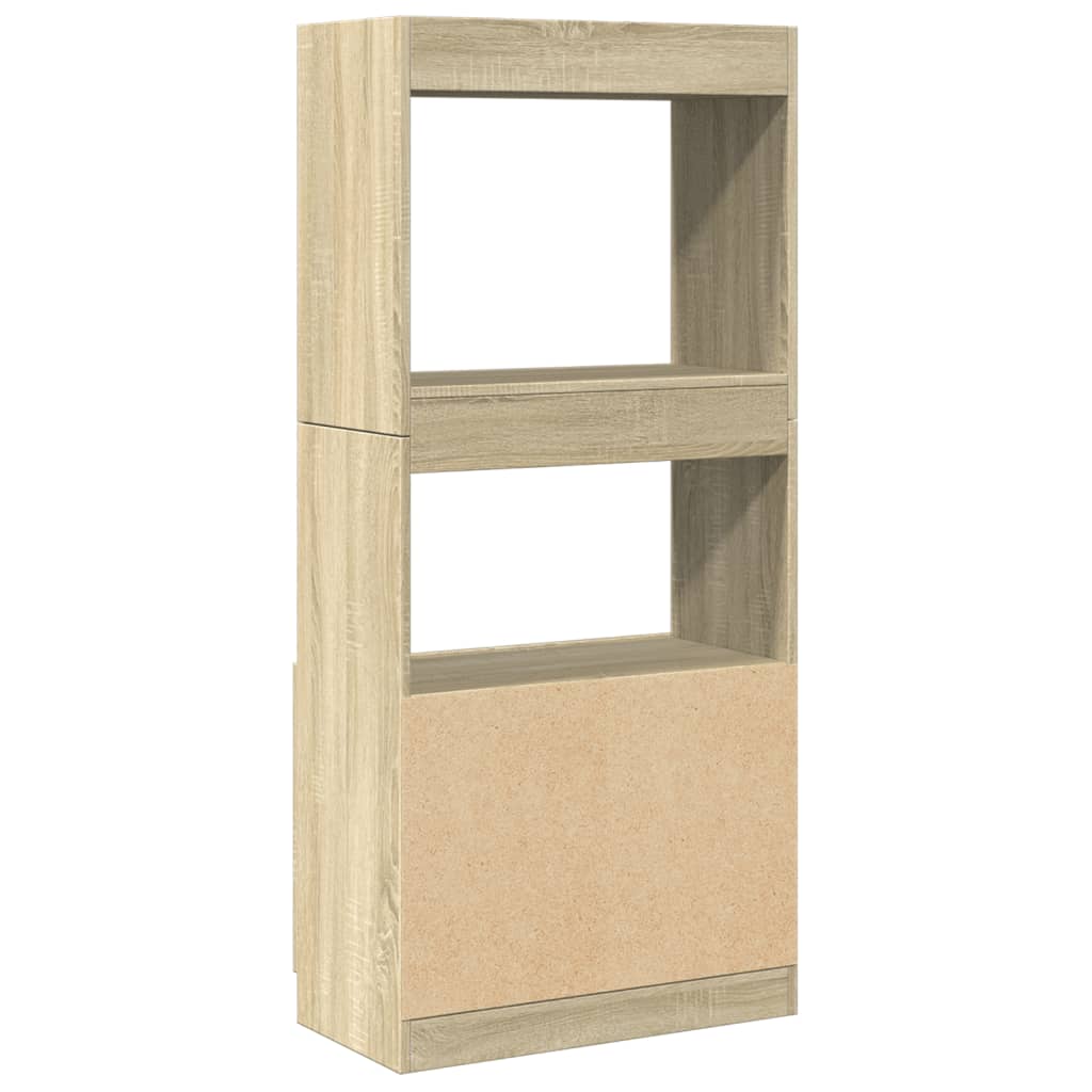 Highboard Sonoma-Eiche 63x33x140 cm Holzwerkstoff