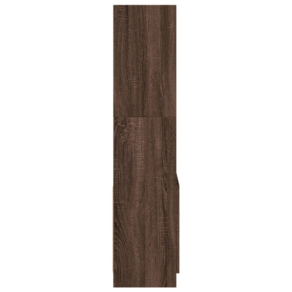 Highboard Brown Oak Look 63x33x140 cm Wood Material