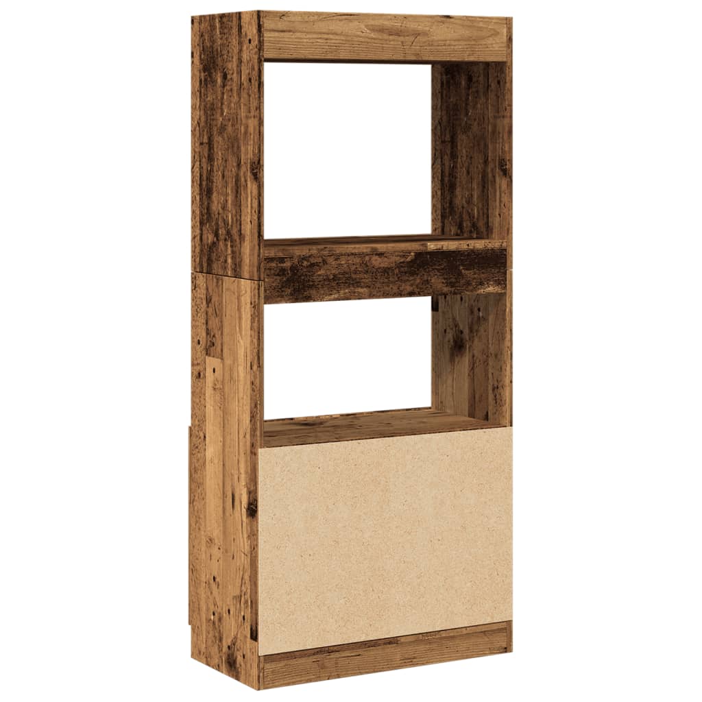 Highboard Altholz-Optik 63x33x140 cm Holzwerkstoff