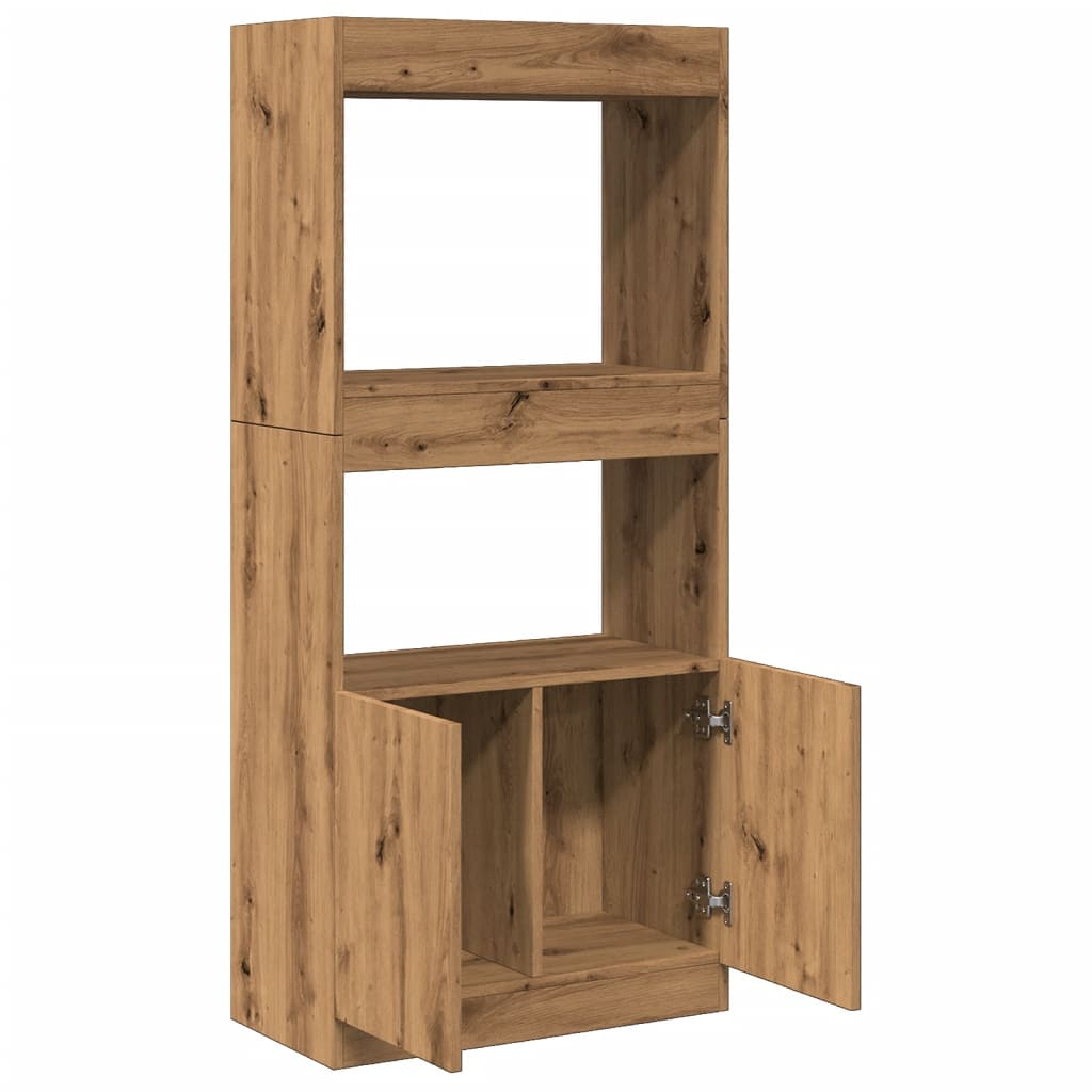 Highboard Artisan Oak 63x33x140 cm Wood Material