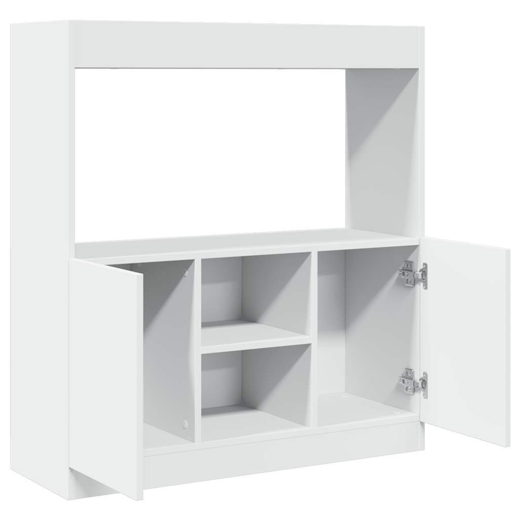 Highboard White 92x33x100 cm Wood Material