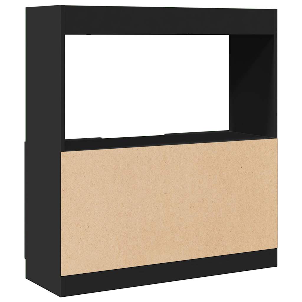 Highboard Schwarz 92x33x100 cm Holzwerkstoff