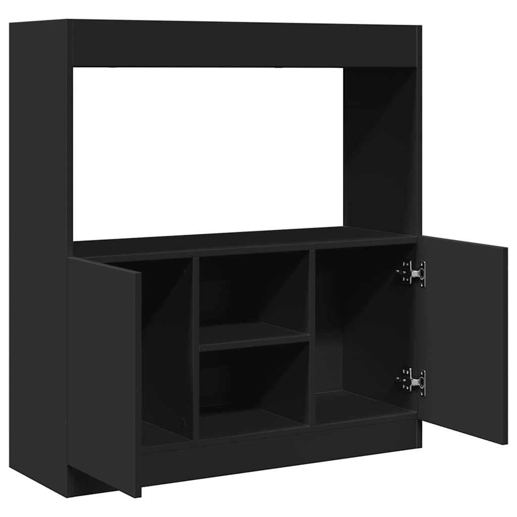 Highboard Black 92x33x100 cm Wood Material