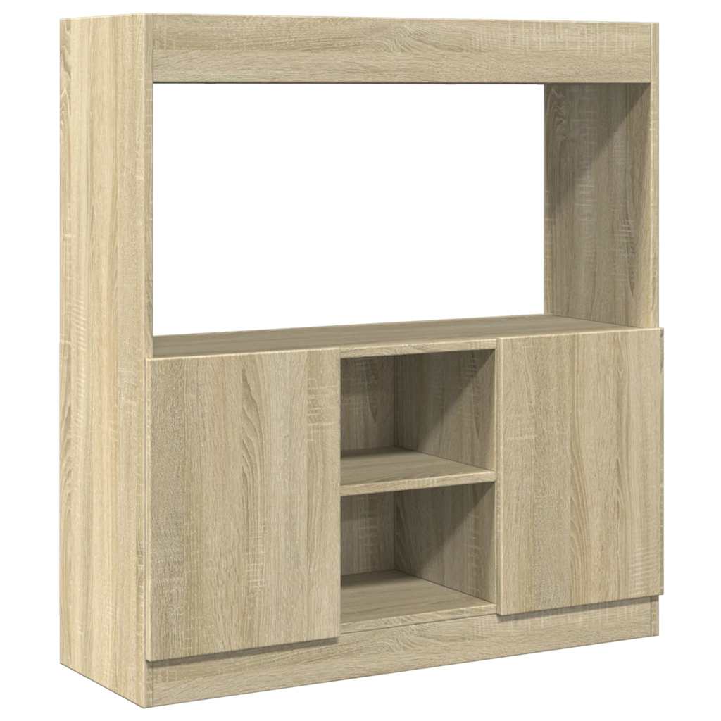 Highboard Sonoma-Eiche 92x33x100 cm Holzwerkstoff