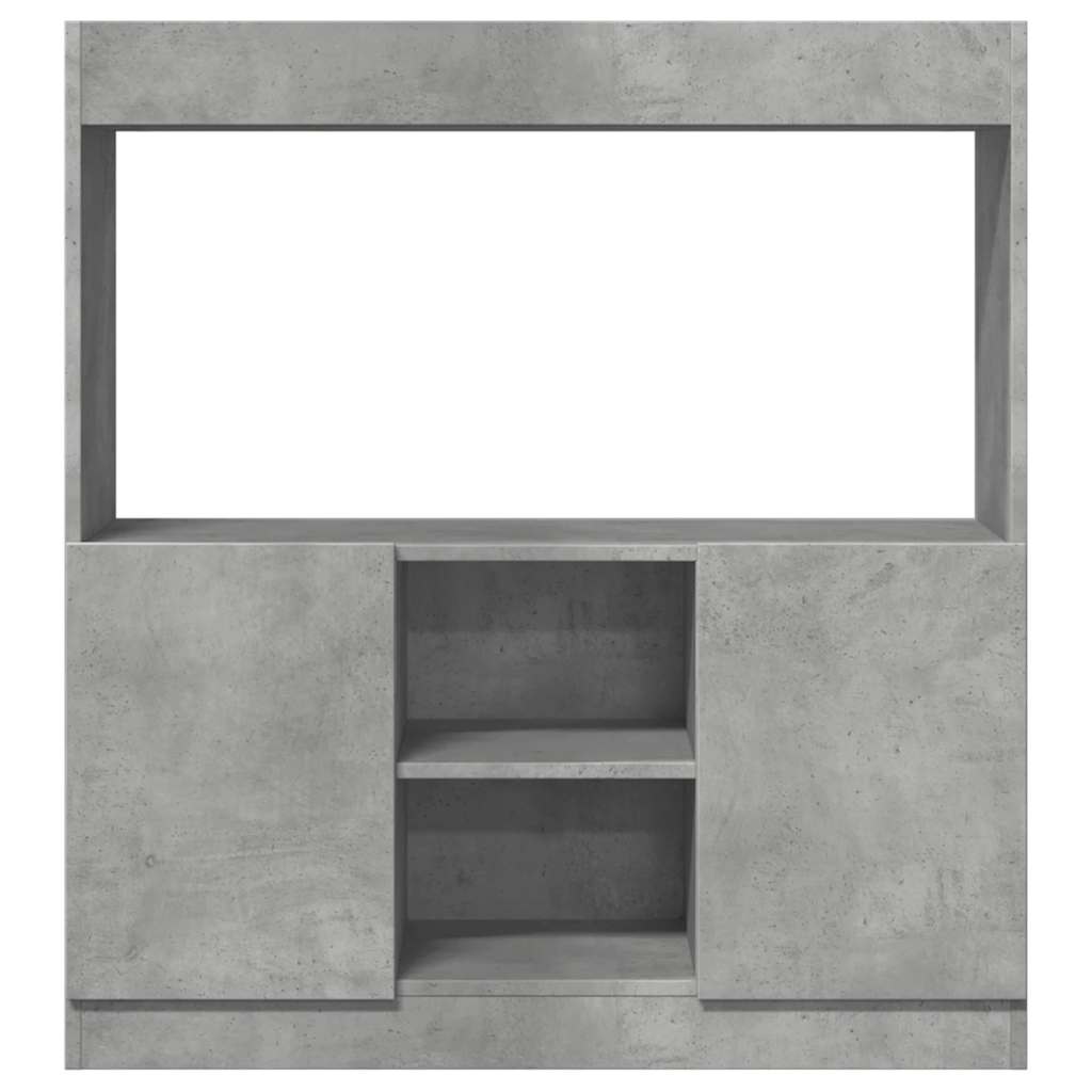 Highboard Concrete Grey 92x33x100 cm Wood Material