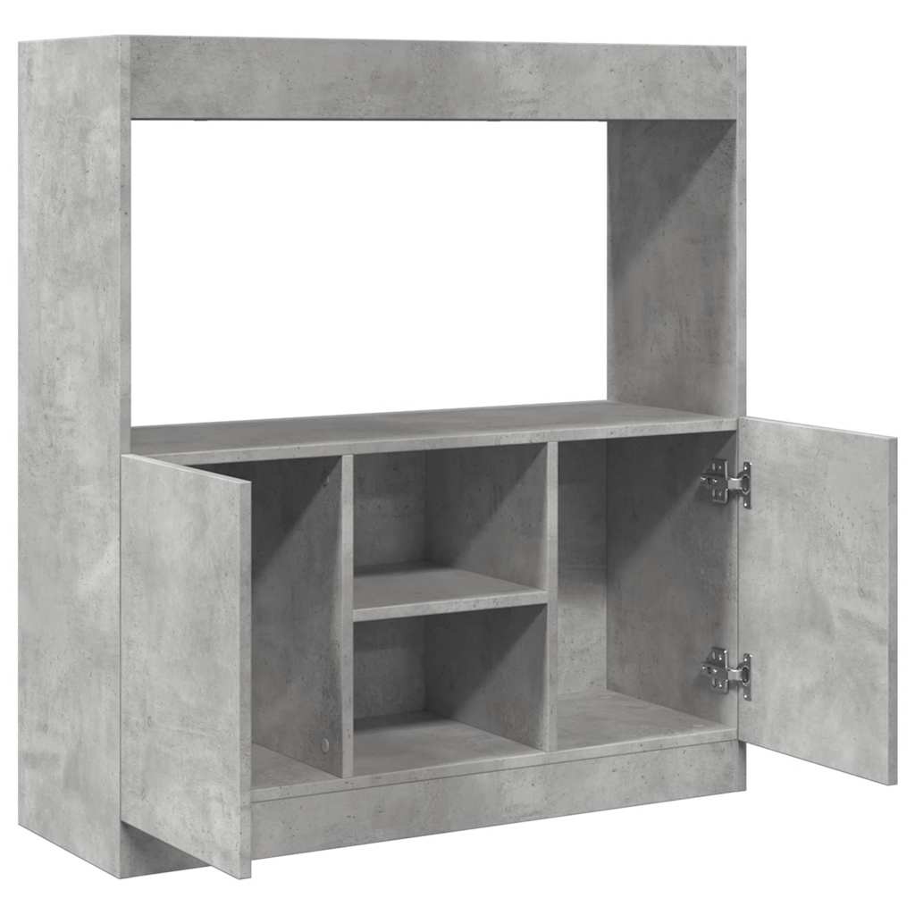 Highboard Concrete Grey 92x33x100 cm Wood Material