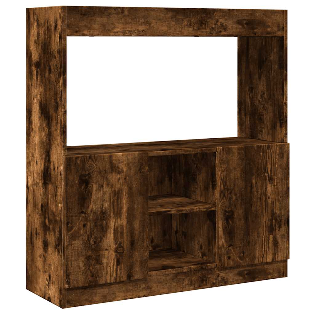 Highboard smoked oak 92x33x100 cm wood material