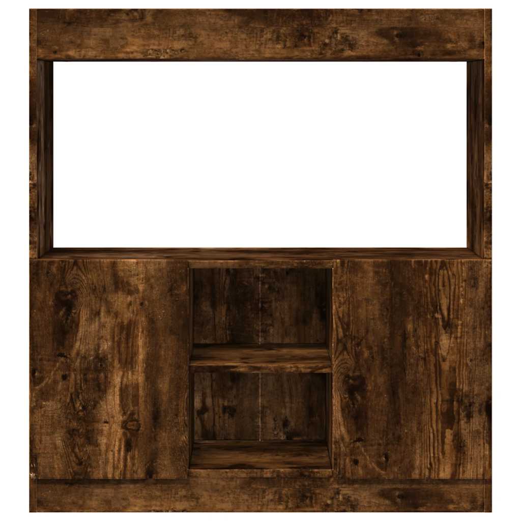 Highboard smoked oak 92x33x100 cm wood material