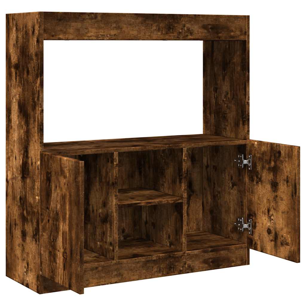 Highboard smoked oak 92x33x100 cm wood material