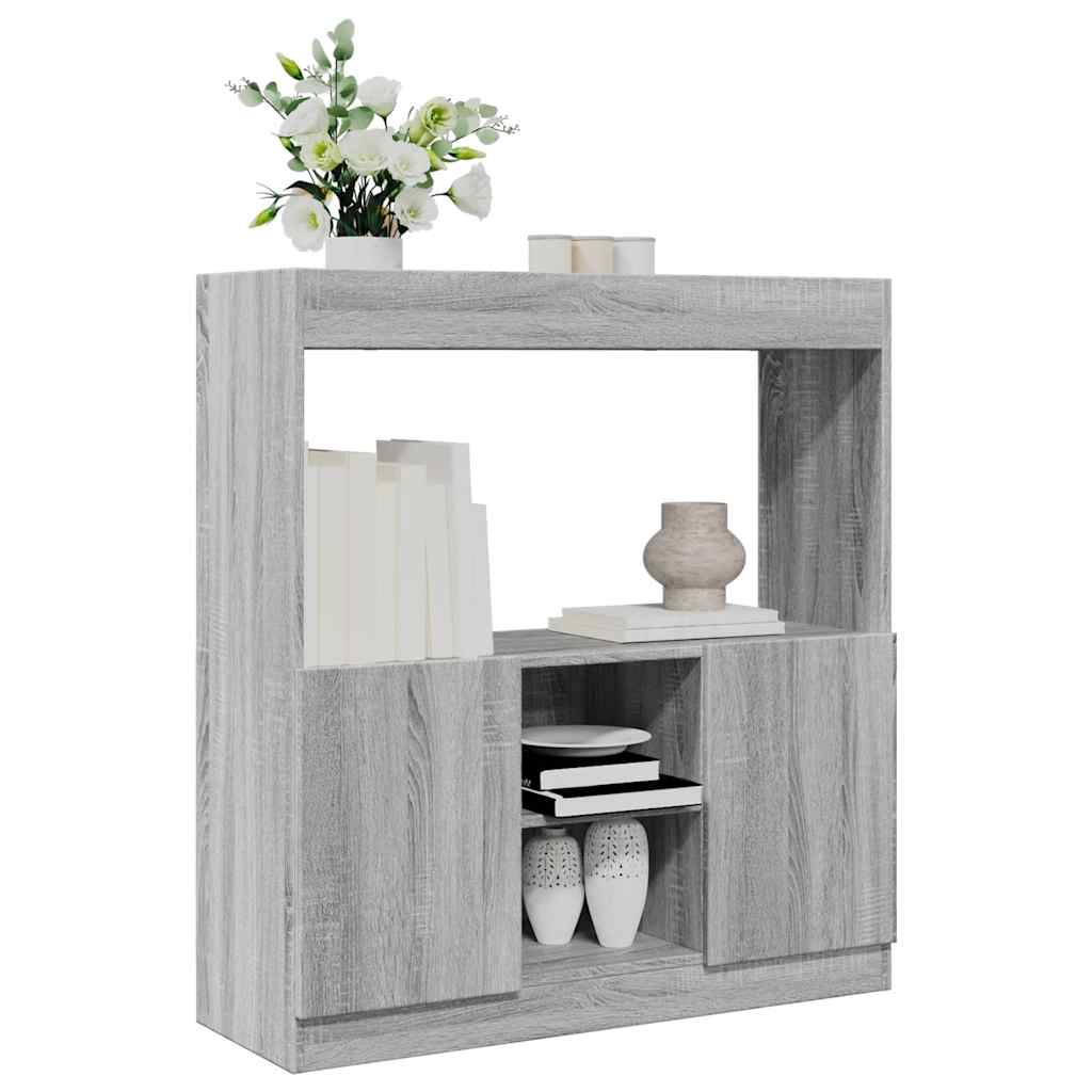 Highboard Grey Sonoma 92x33x100 cm Wood Material