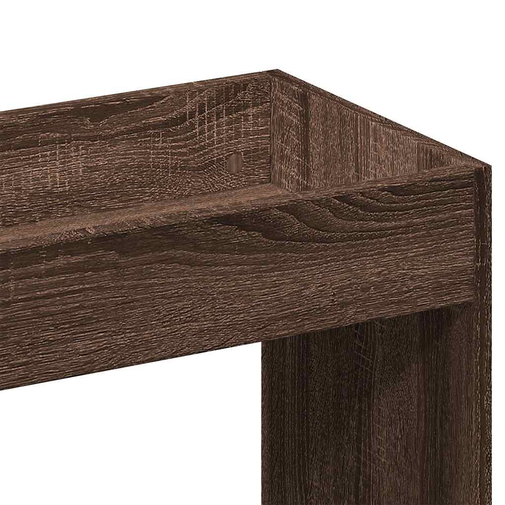 Highboard Brown Oak Look 92x33x100 cm Wood Material