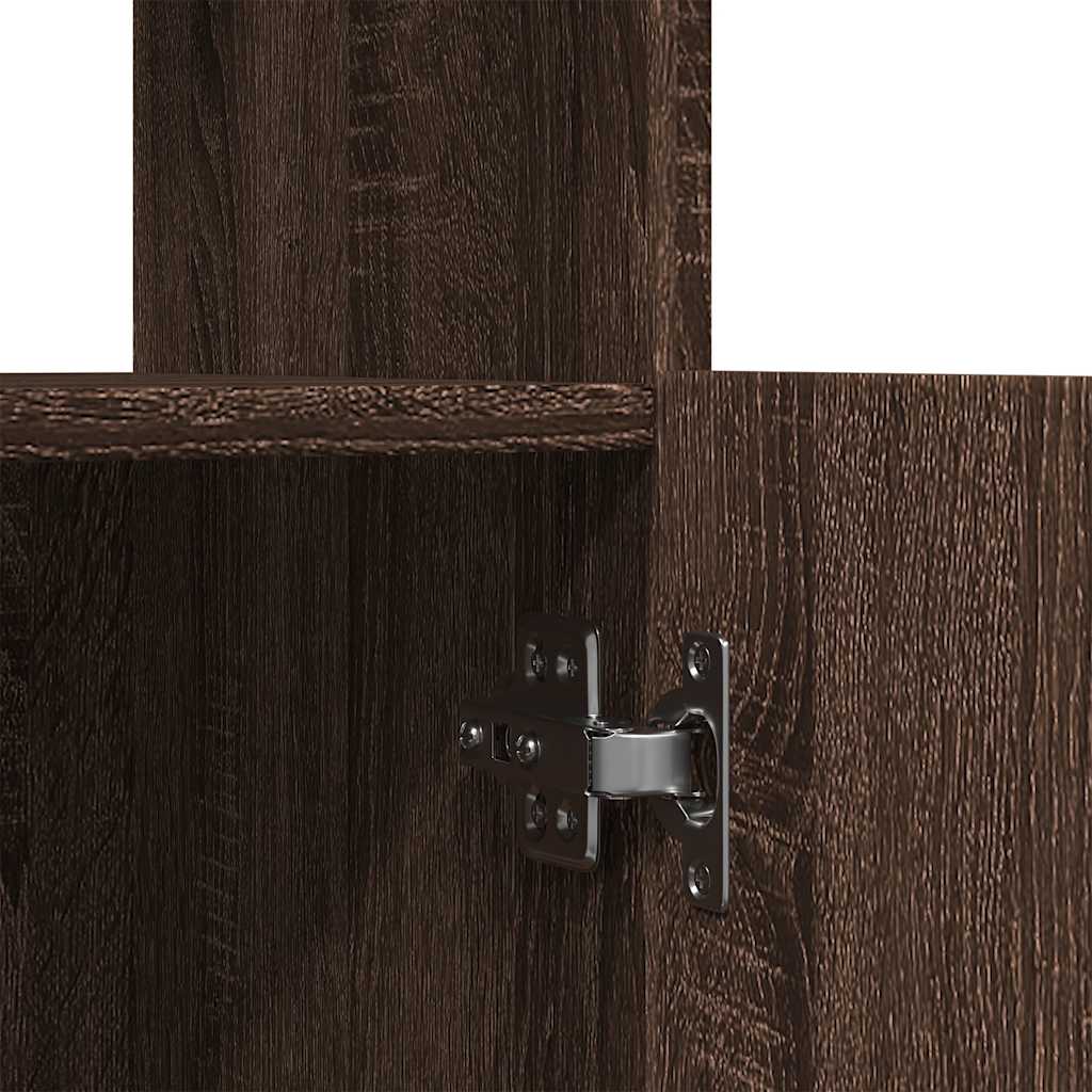 Highboard Brown Oak Look 92x33x100 cm Wood Material