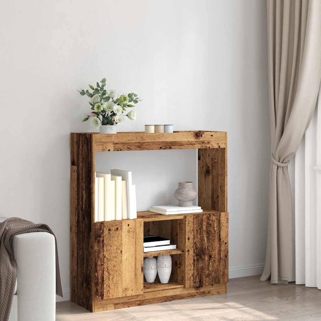 Highboard Altholz-Optik 92x33x100 cm Holzwerkstoff