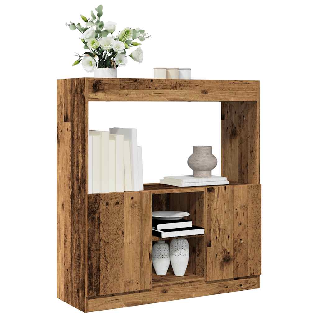 Highboard old wood look 92x33x100 cm wood material