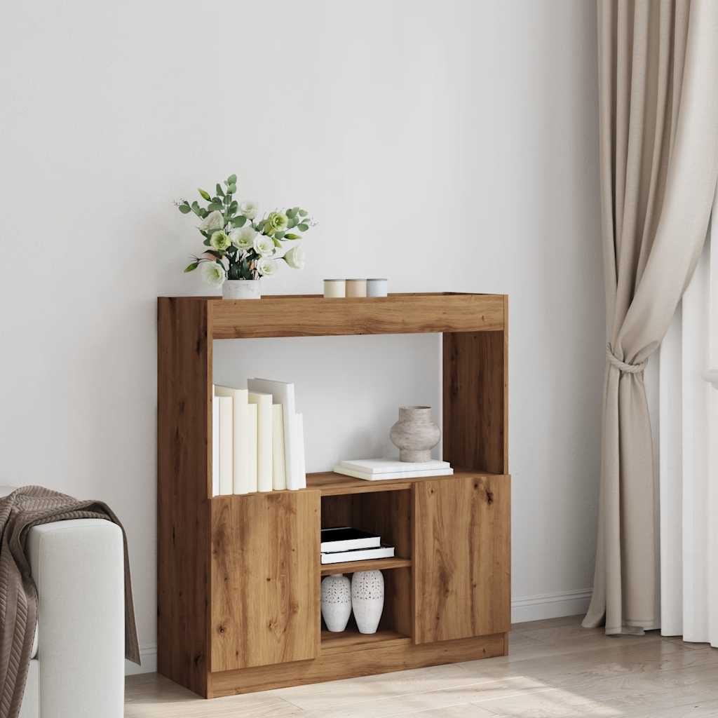 Highboard Artisan Oak 92x33x100 cm Wood Material