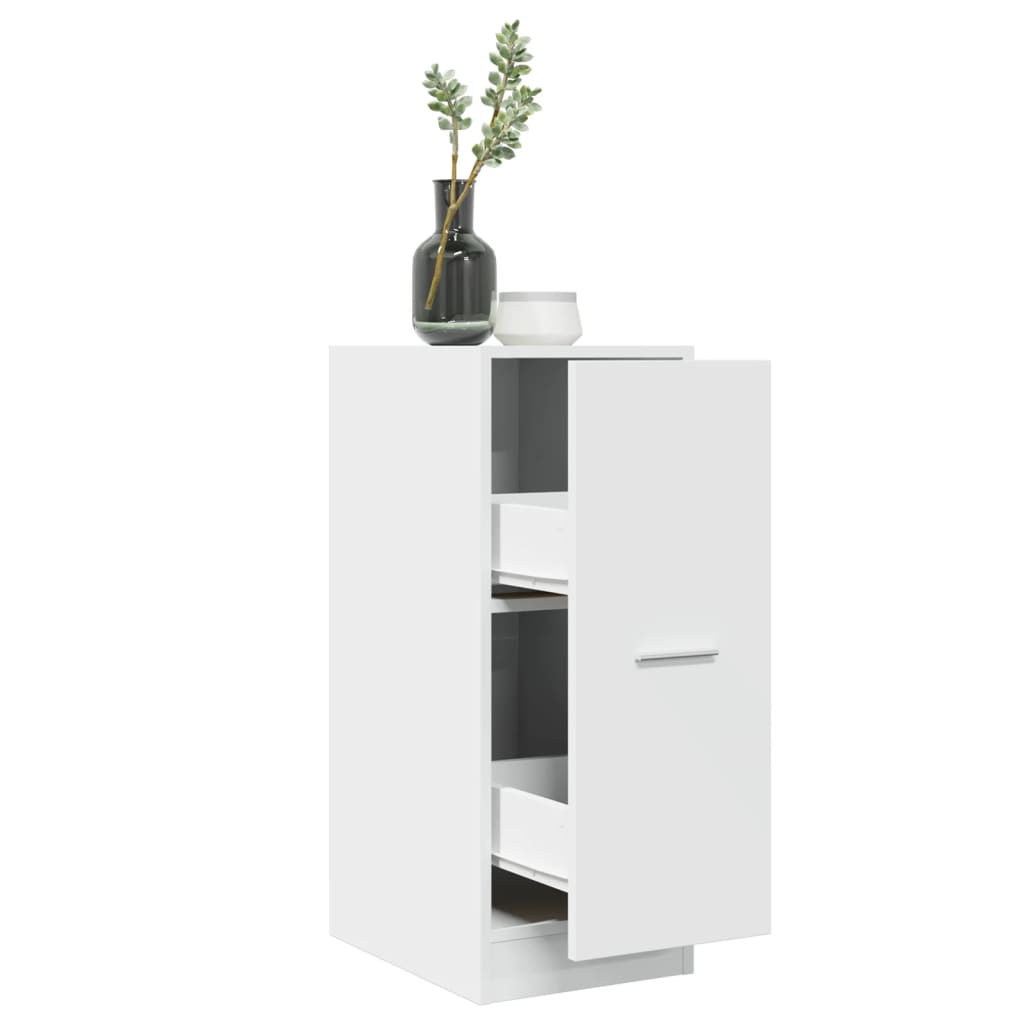 Apothecary Cabinet White 30x41x77.5 cm Wood Material