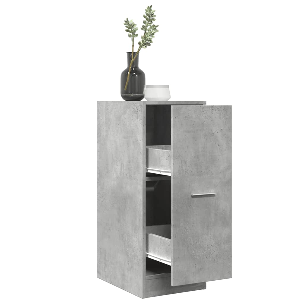 Apothecary Cabinet Concrete Grey 30x41x77.5 cm Wood Material