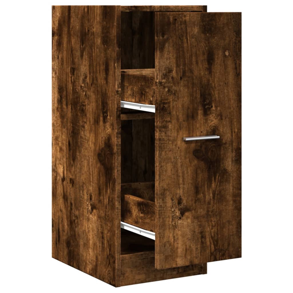 Apothecary Cabinet Smoked Oak 30x41x77.5 cm Wood Material