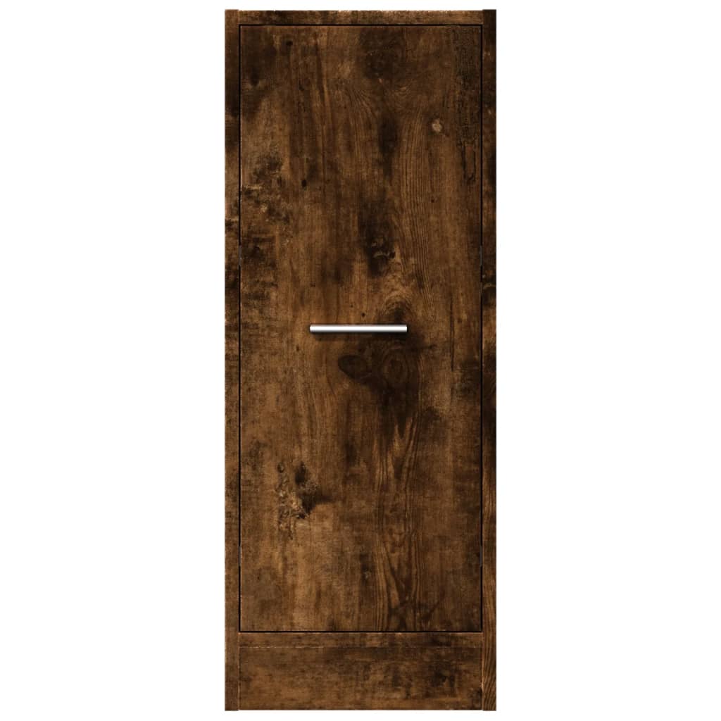 Apothecary Cabinet Smoked Oak 30x41x77.5 cm Wood Material