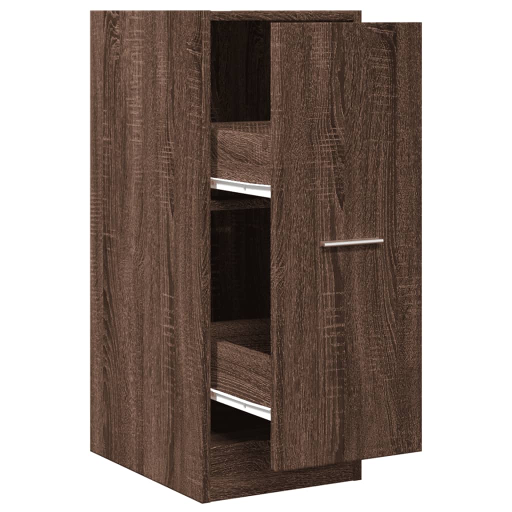 Apothecary Cabinet Brown Oak Look 30x41x77.5 cm Wood Material