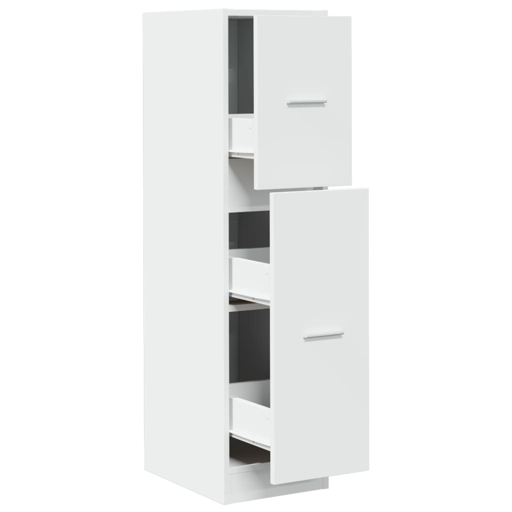 Apothecary Cabinet White 30x41x118 cm Wood Material