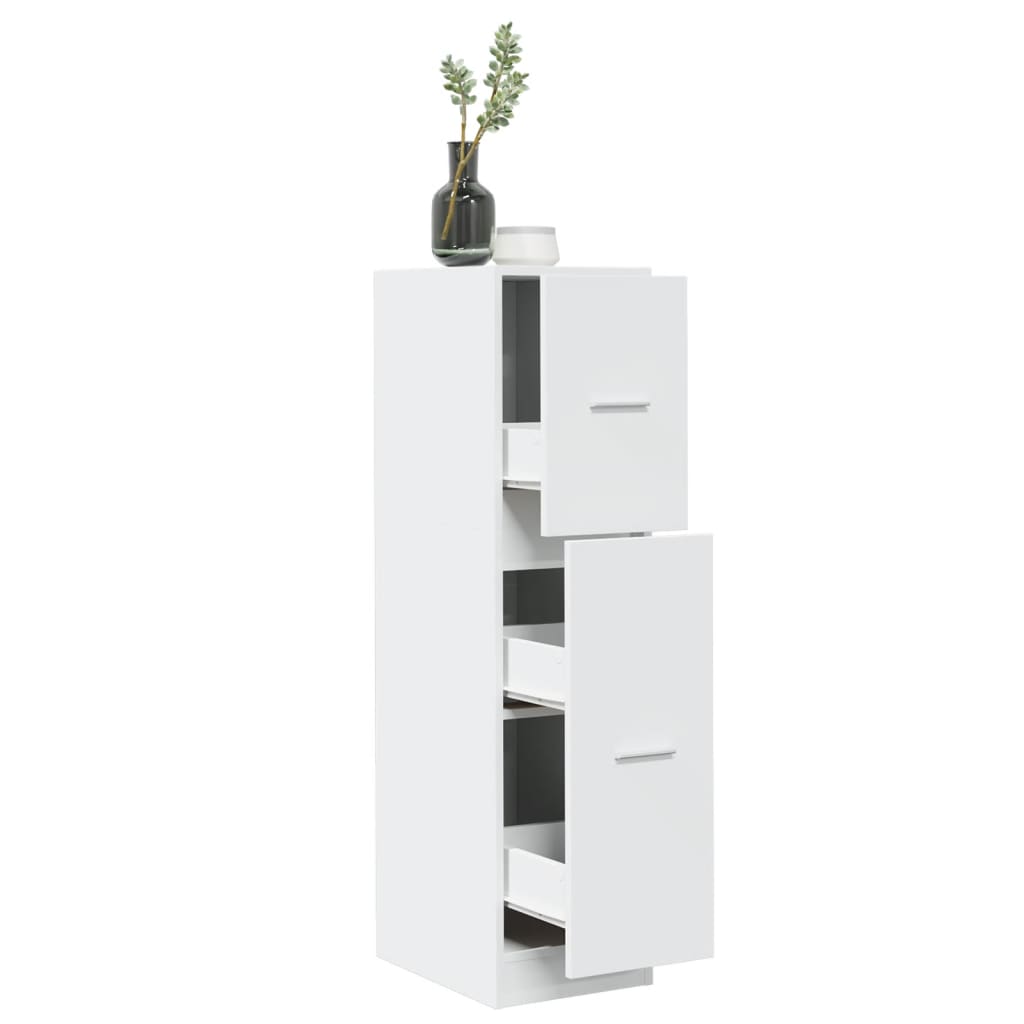 Apothecary Cabinet White 30x41x118 cm Wood Material