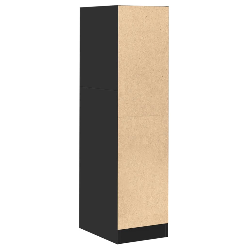 Apothecary Cabinet Black 30x41x118 cm Wood Material