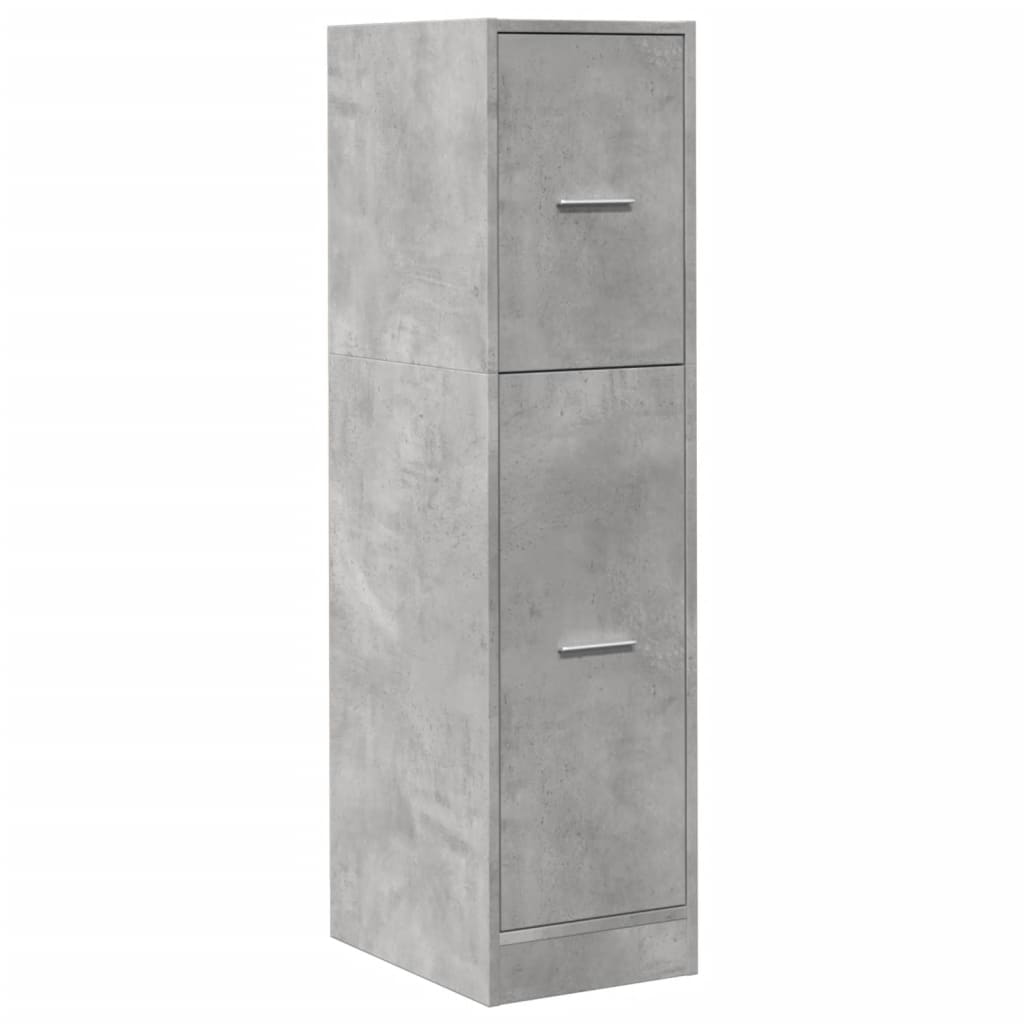 Apothecary Cabinet Concrete Grey 30x41x118 cm Wood Material