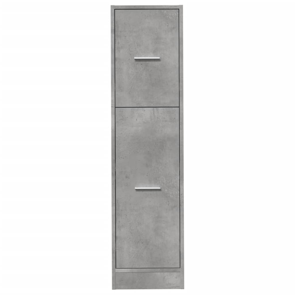 Apothecary Cabinet Concrete Grey 30x41x118 cm Wood Material