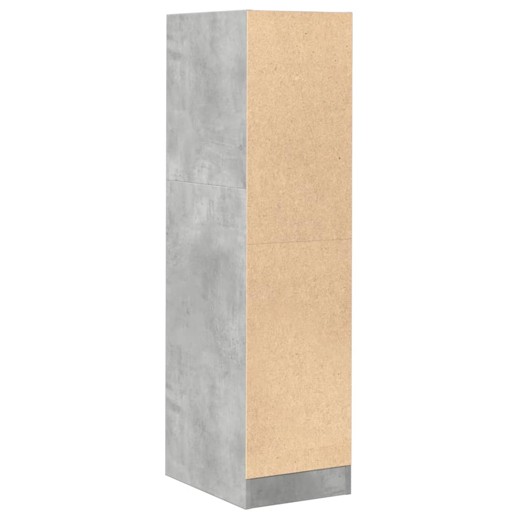 Apothecary Cabinet Concrete Grey 30x41x118 cm Wood Material