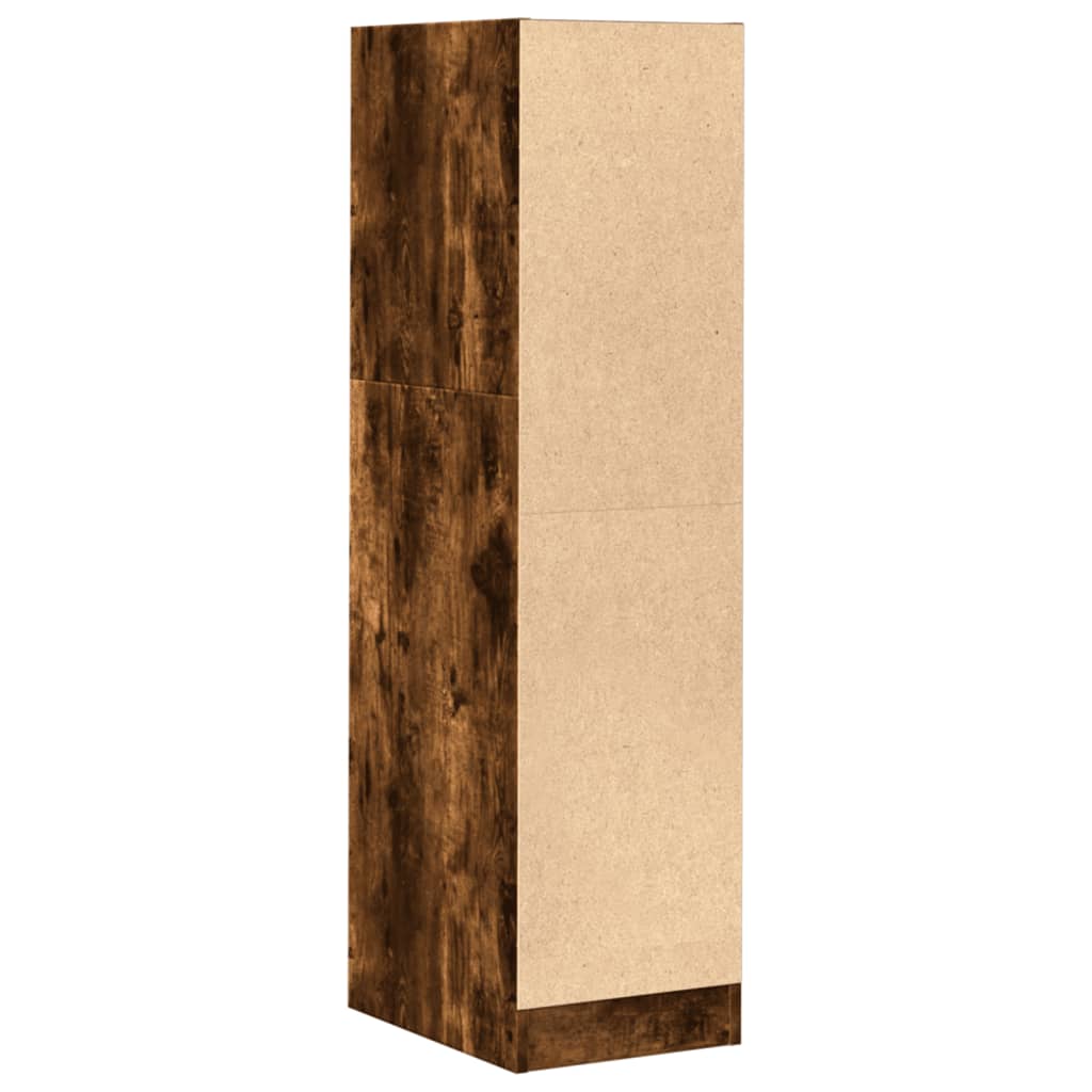 Apothecary Cabinet Smoked Oak 30x41x118 cm Wood Material