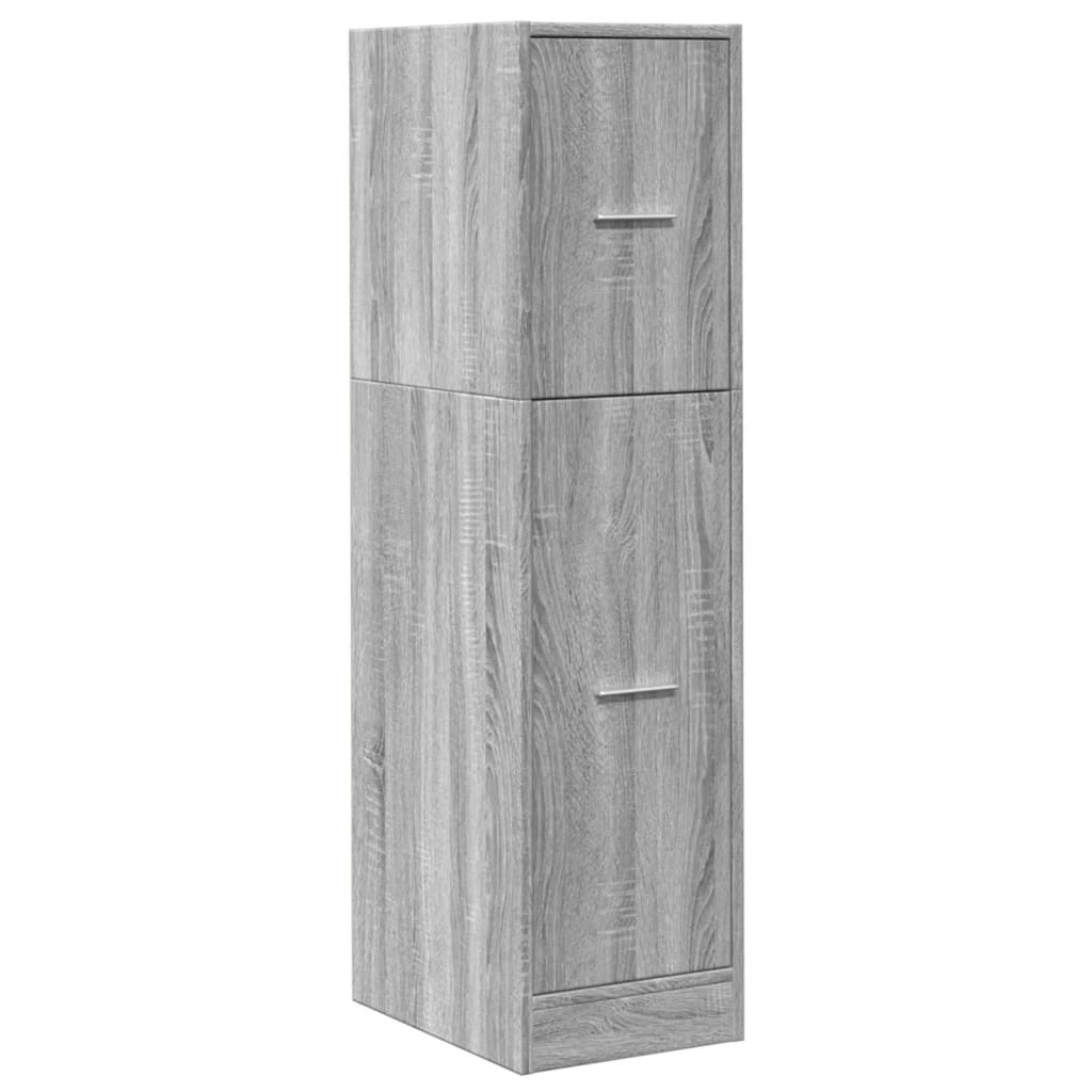 Apothecary Cabinet Gray Sonoma 30x41x118 cm Wood Material