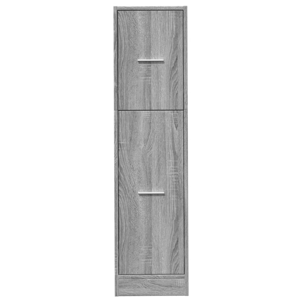 Apothecary Cabinet Gray Sonoma 30x41x118 cm Wood Material