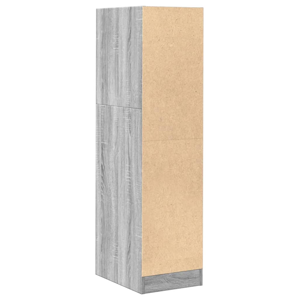 Apothecary Cabinet Gray Sonoma 30x41x118 cm Wood Material